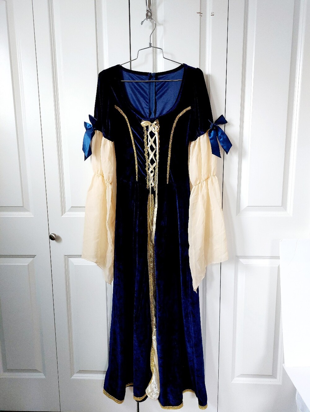 Blue Renaissance Queen Medieval Lady Dress Costume Adult Witchy